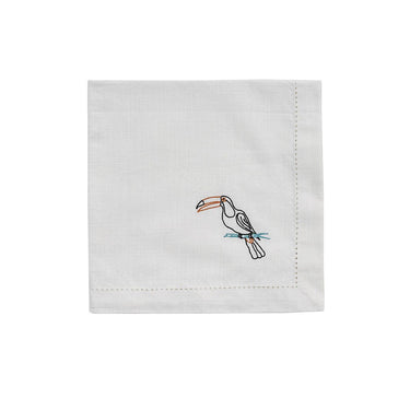 Embroidered Napkin - Toucan Set of 4 Park Designs - The Fox Decor
